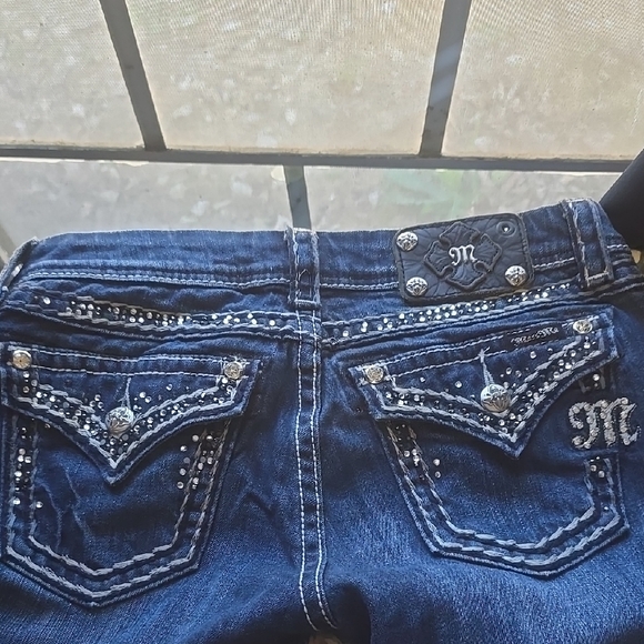 Miss Me Denim - Women's Blue Embellished Jeans